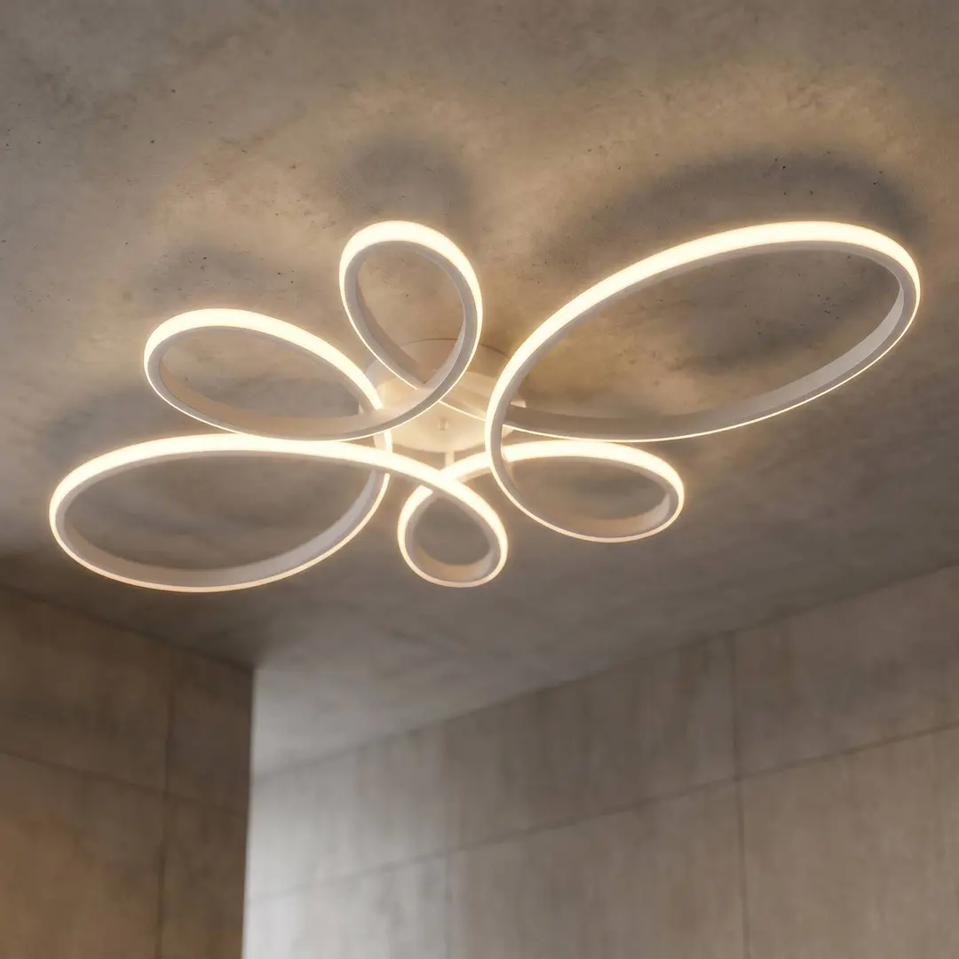 Trio Lighting LED-Deckenleuchte Fly, weiß matt, 4.000 K, 83 cm x 45 cm