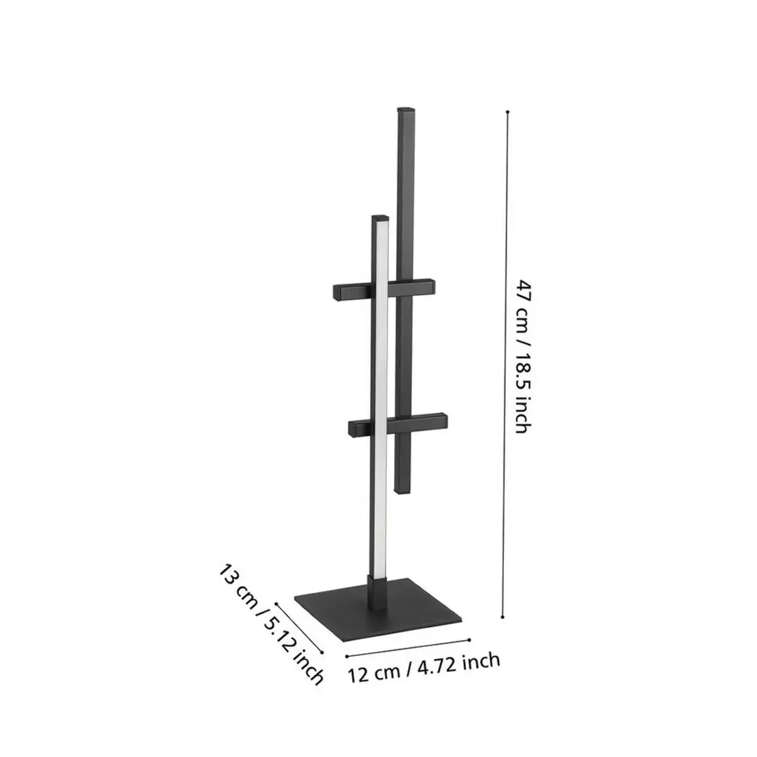 EGLO LED-Tischleuchte TREPILIANO, schwarz, Höhe 47 cm Metall