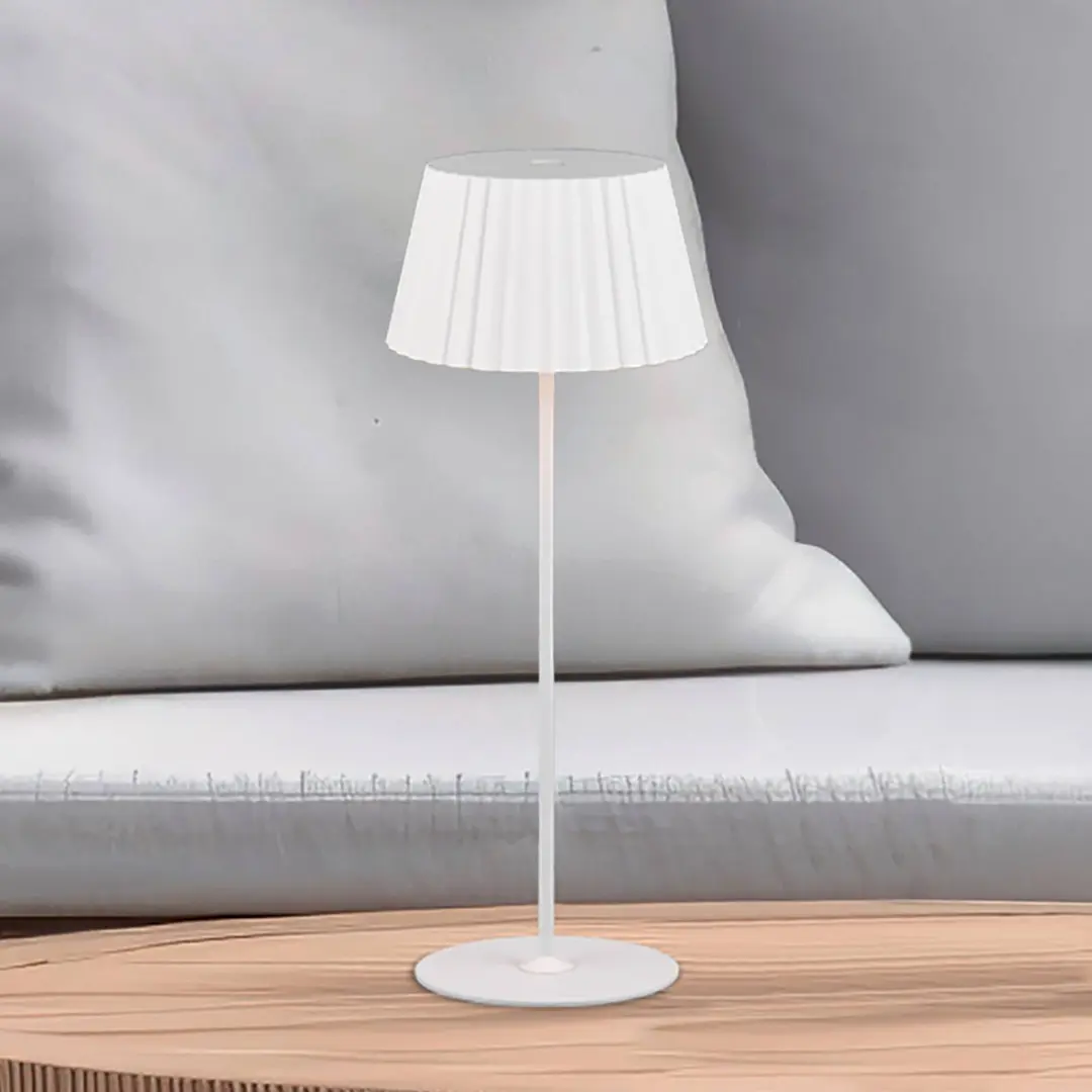 Reality Leuchten LED-Akku-Tischlampe Suarez, weiß, Höhe 39 cm, Metall