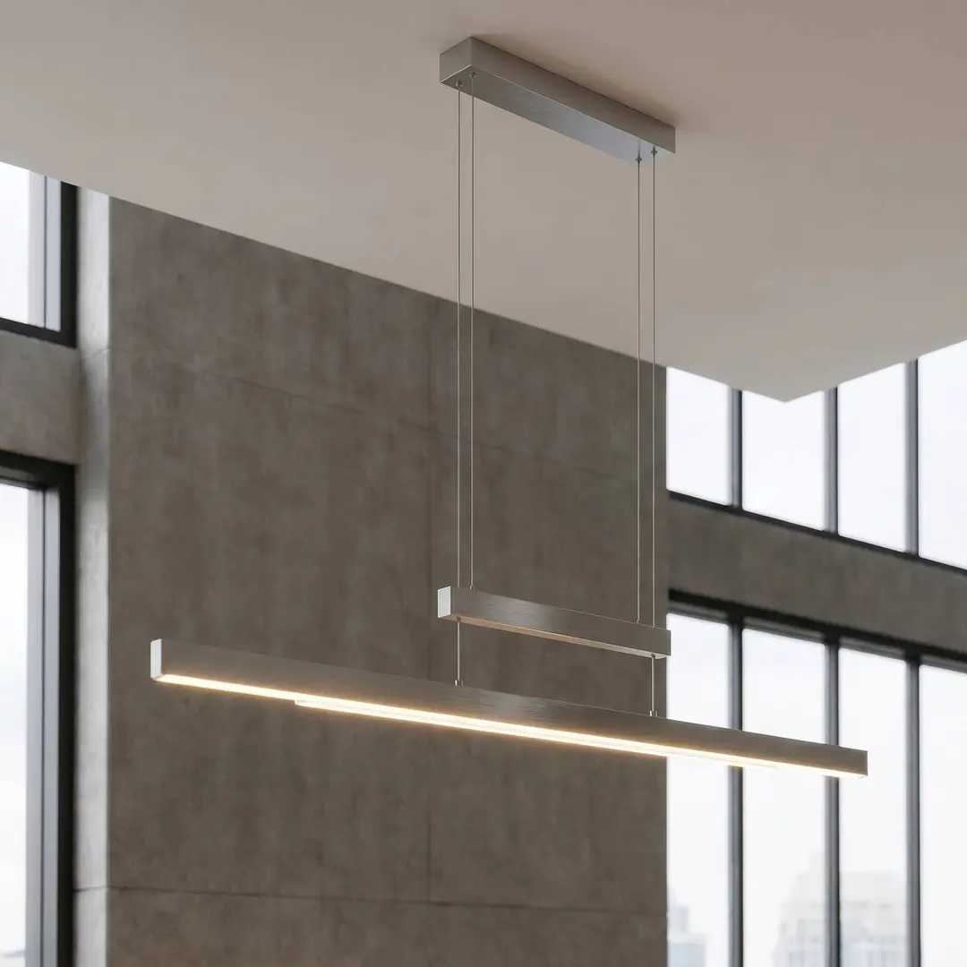 Trio Lighting LED-Pendellampe Trajan, 2.700-5.000K, nickel matt
