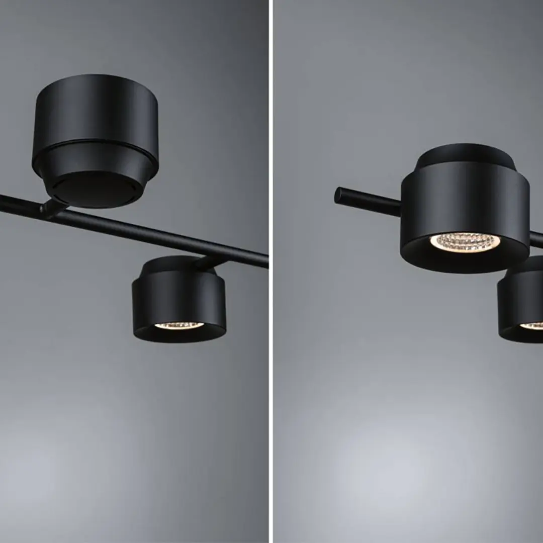 Paulmann LED-Hängelampe Puric Pane I, schwarz 6-flg. 3-step