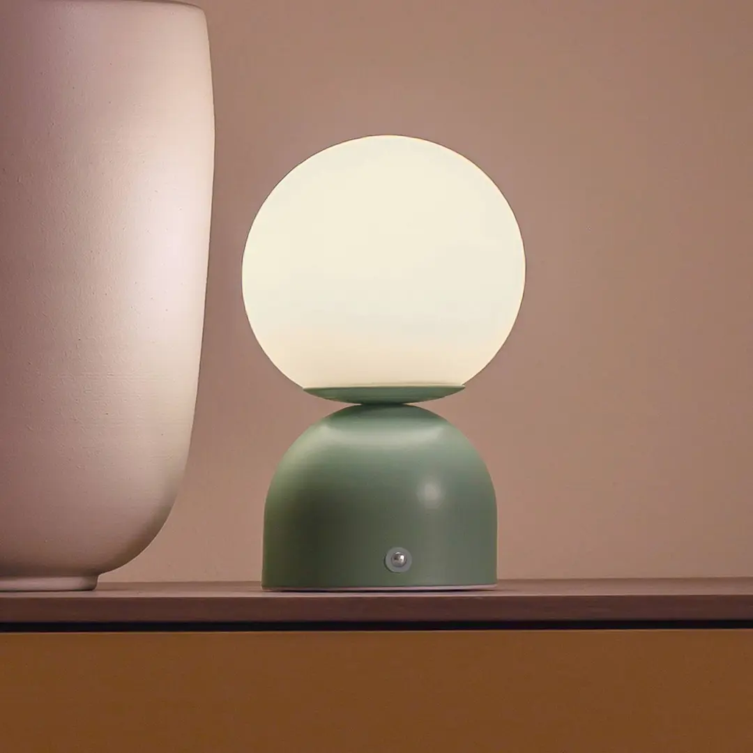 Schöner Wohnen LED-Akku-Tischleuchte RUDI, grün, Höhe 20 cm, CCT, Touchdim