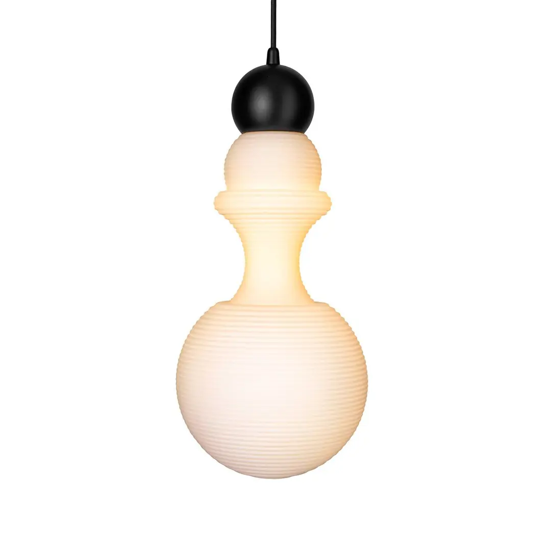 DESIGN BY US Hängeleuchte Paris 1920, Höhe 43 cm, Glas, weiß
