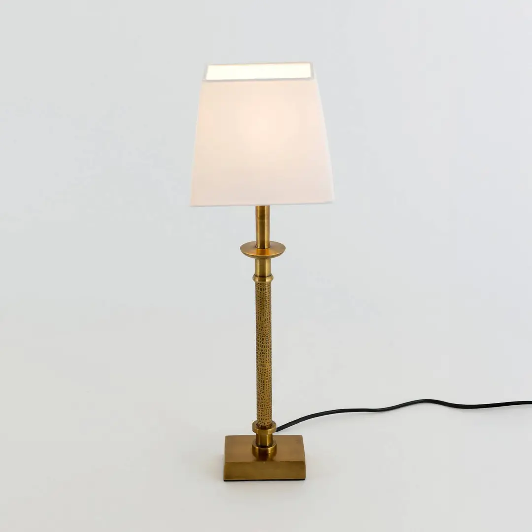 Holländer Tischleuchte PALMARIA, gold/weiß, Höhe 52 cm, Metall, E14