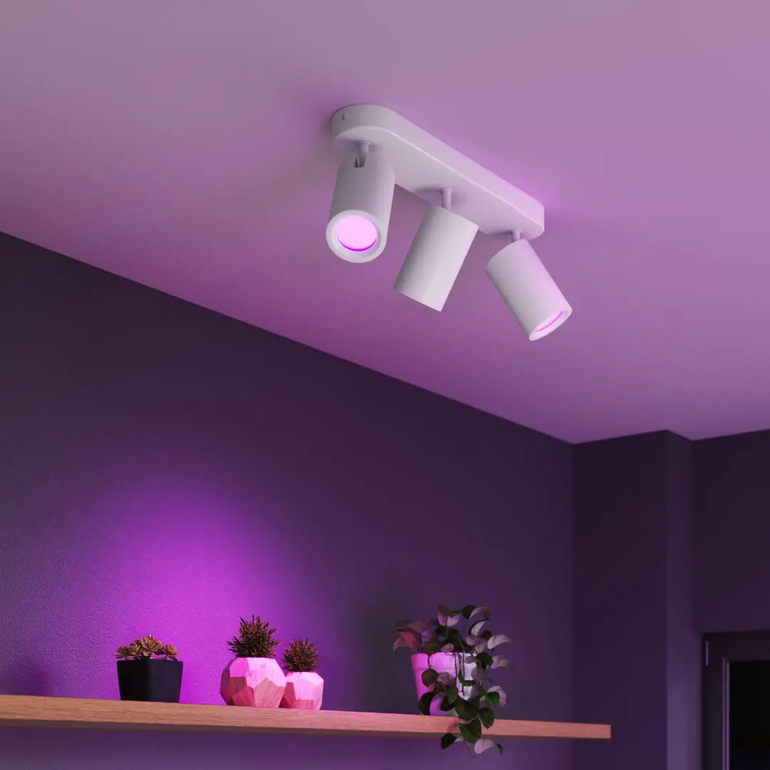 Calex Smart Deckenspot weiß Länge 37 cm 3-flg. GU10-LED RGBW