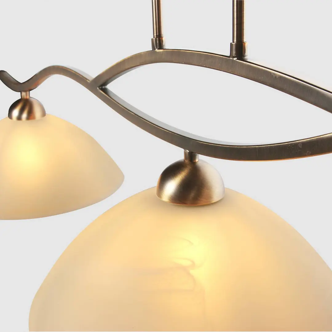 Steinhauer Hängeleuchte Anthea, 3-flammig, bronze, Metall, Glas, E27