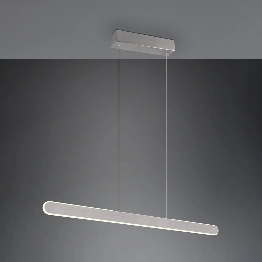 Trio Lighting LED-Hängelampe Helios, alu, höhenverstellbar, dimmbar, CCT