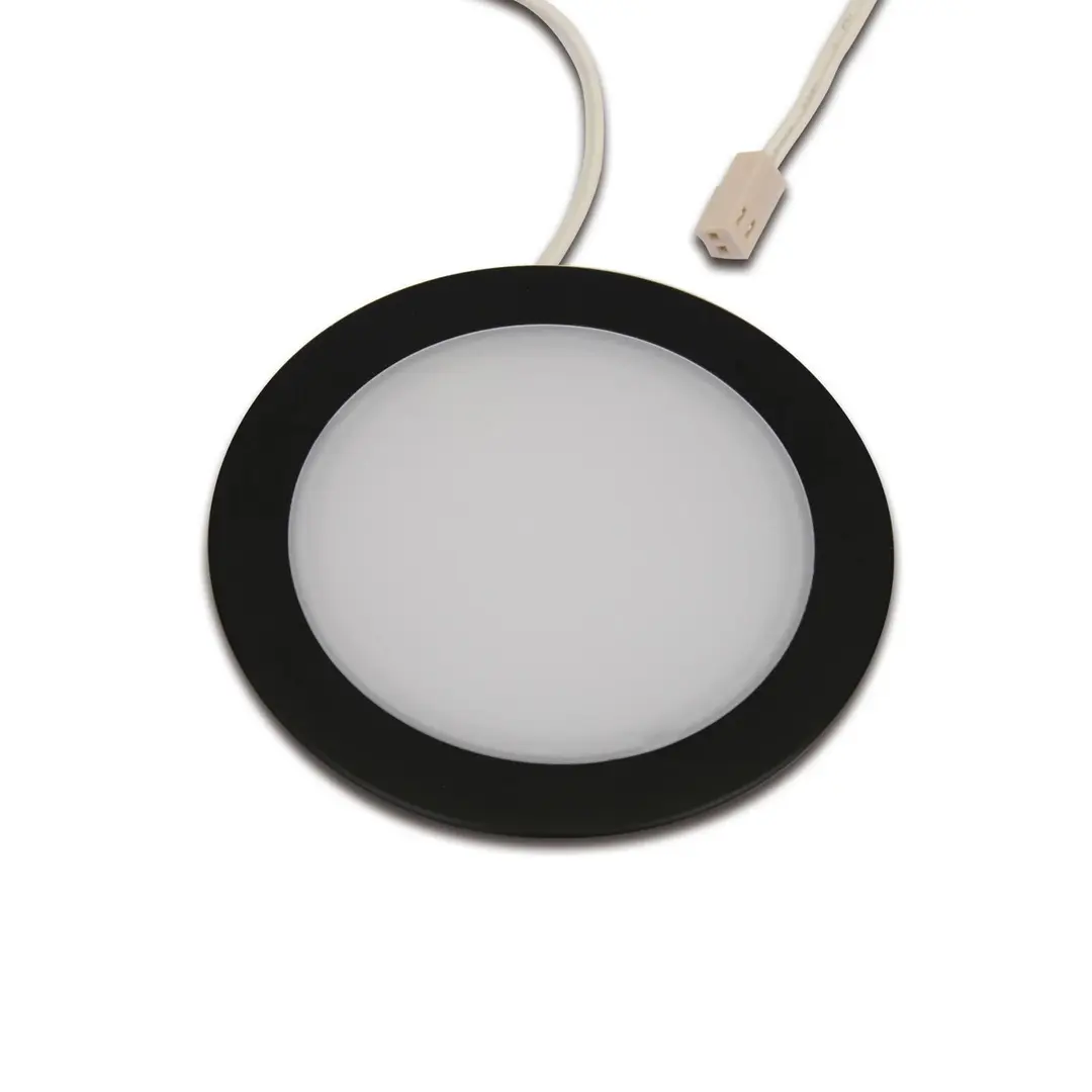 Hera LED-Möbeleinbauleuchte FAR 68, schwarz, 4W, 3.000K