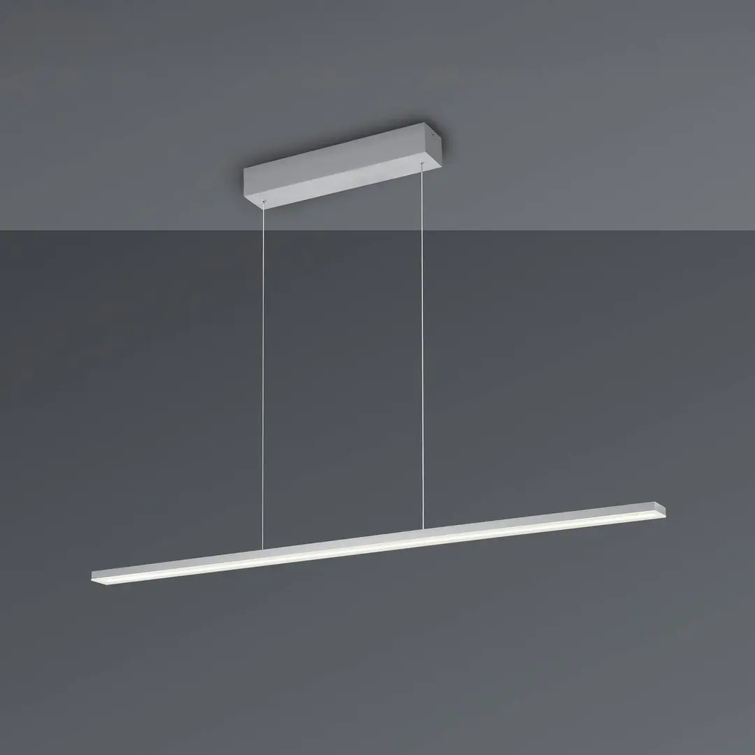 Bopp LED-Hängelampe Baseline 2.0, aluminium, Länge 119 cm