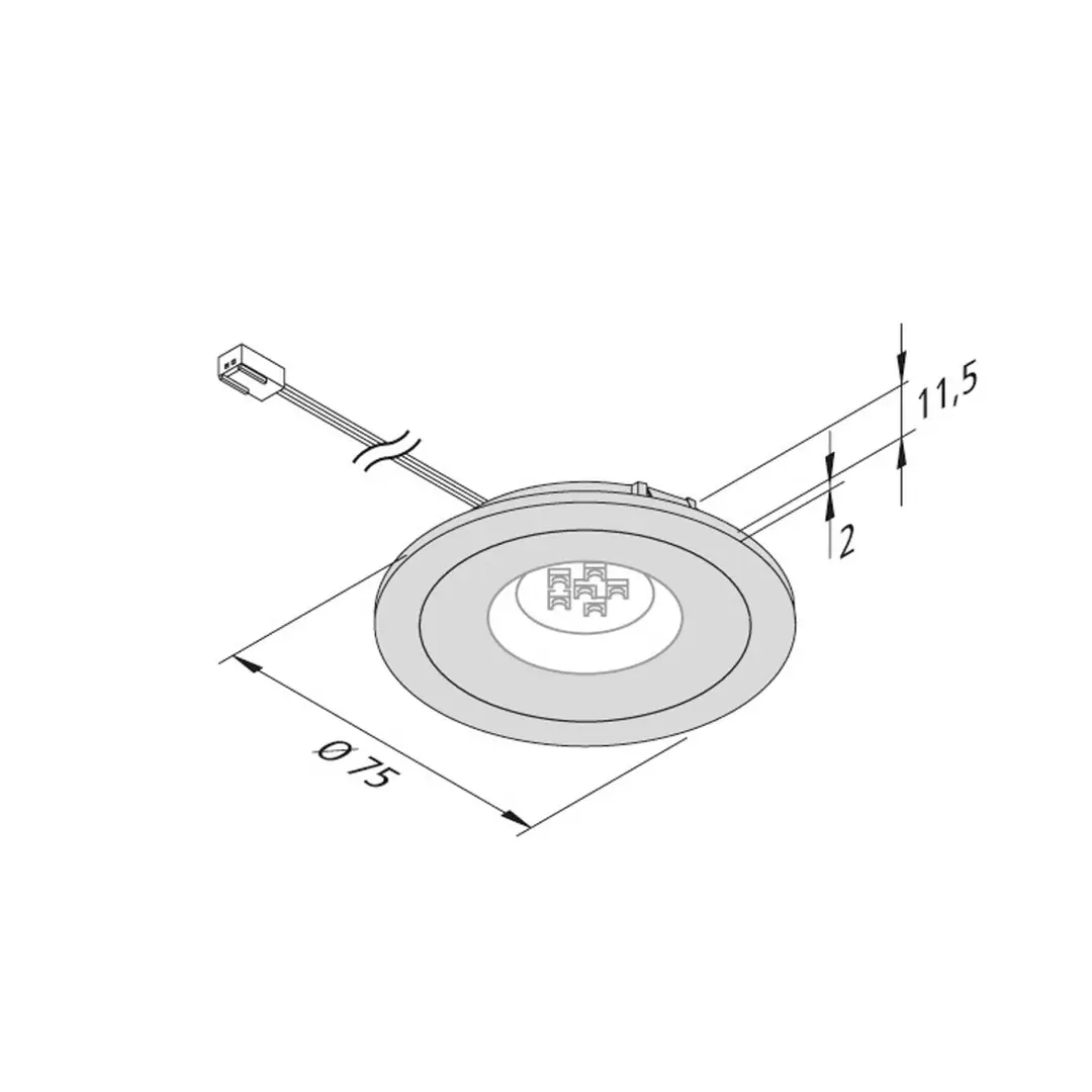 Hera LED-Möbeleinbaustrahler AR 68 4W schwarz 4.000K