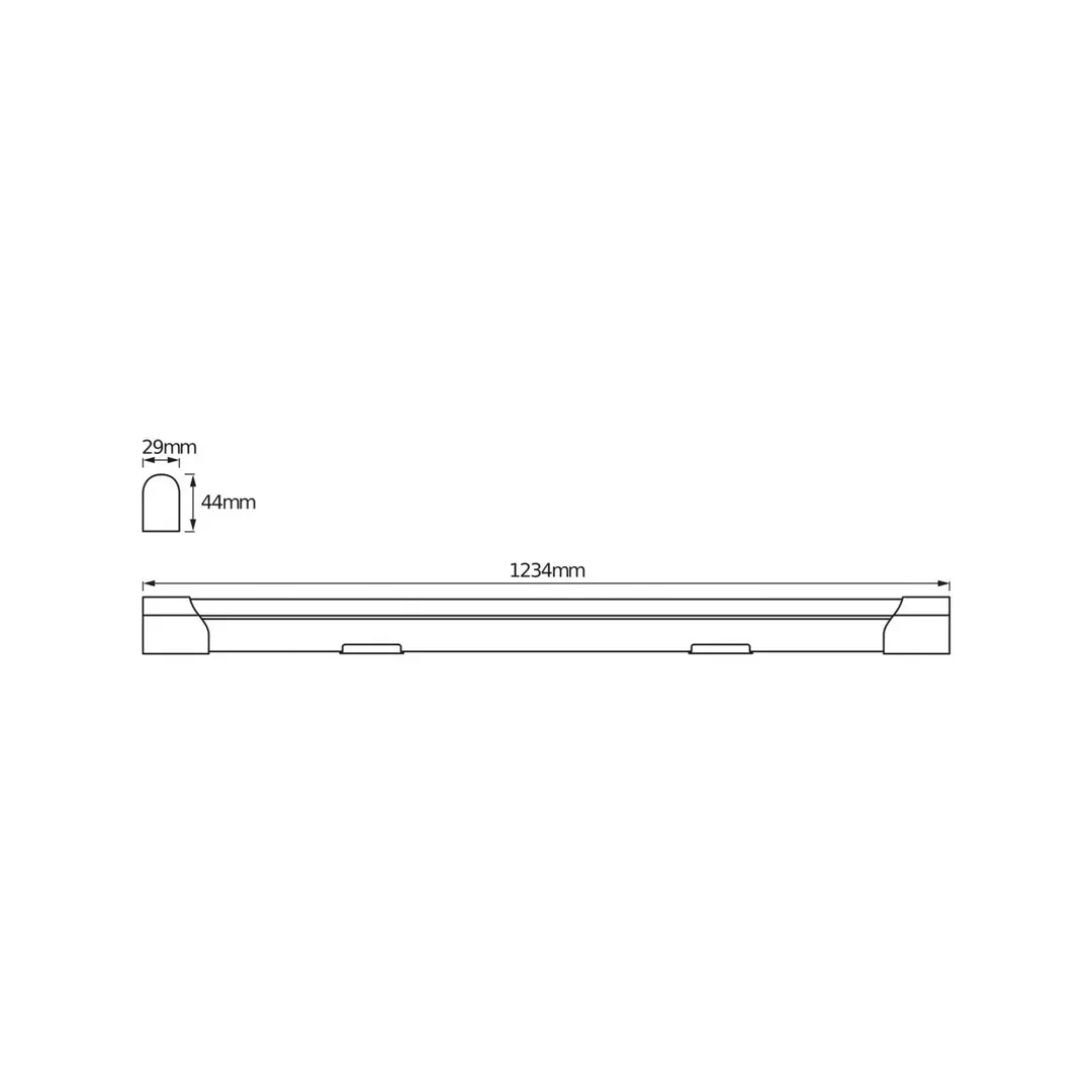 OSRAM LED-Lichtleiste VALUE BATTEN, 123 cm, Metall, 4.000 K