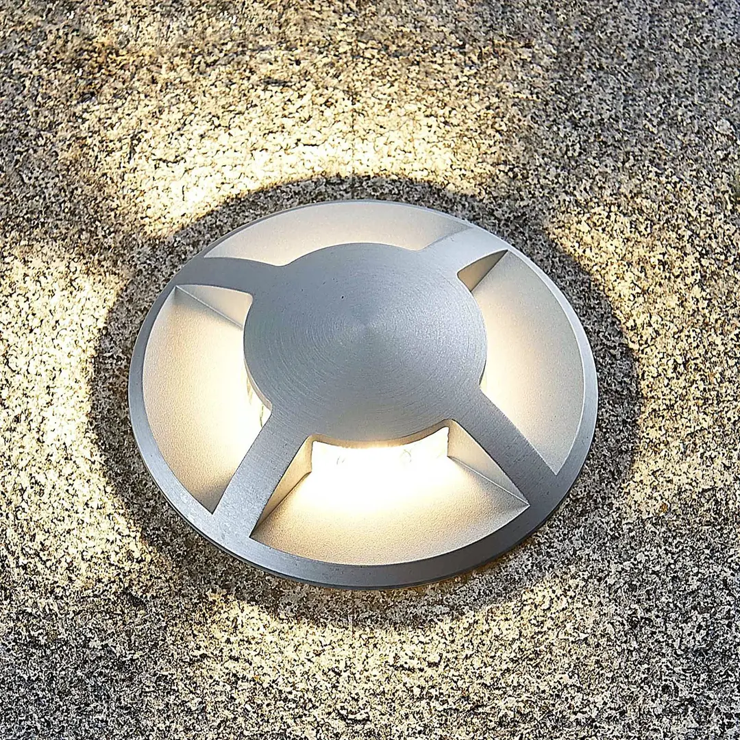 Lucande Bodeneinbauleuchte Milara, 4 Lichtaustritte, GU10