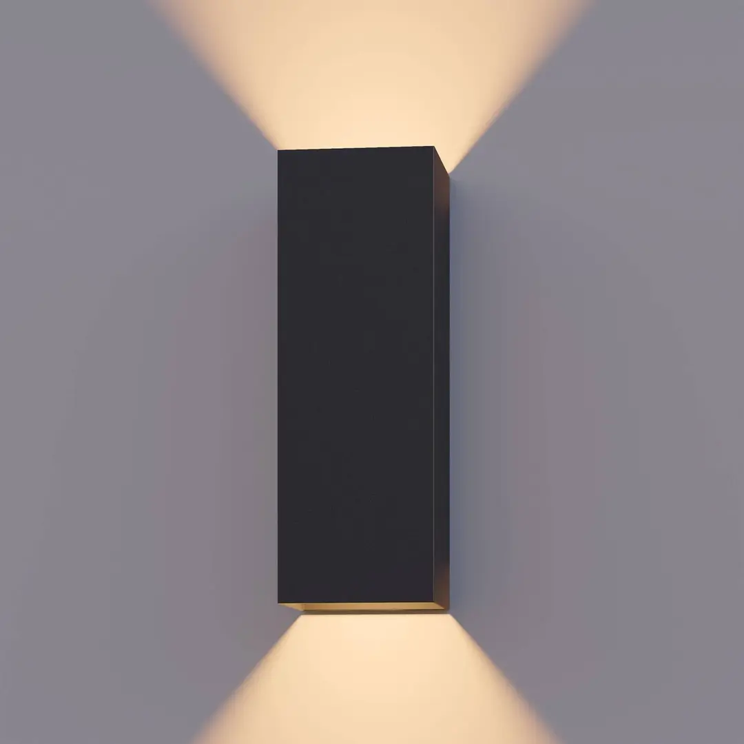 Calex LED-Außenwandlampe Rectangle up/down Höhe 23cm schwarz