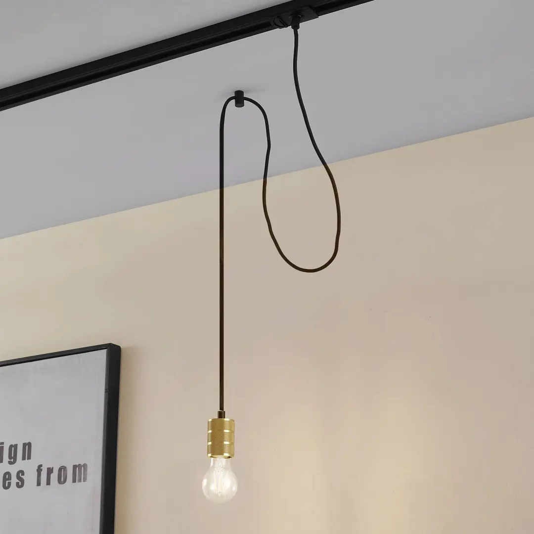 Lindby Pendellampe Linaro, Ø 4,6 cm, gold, 1-Phasen, E27