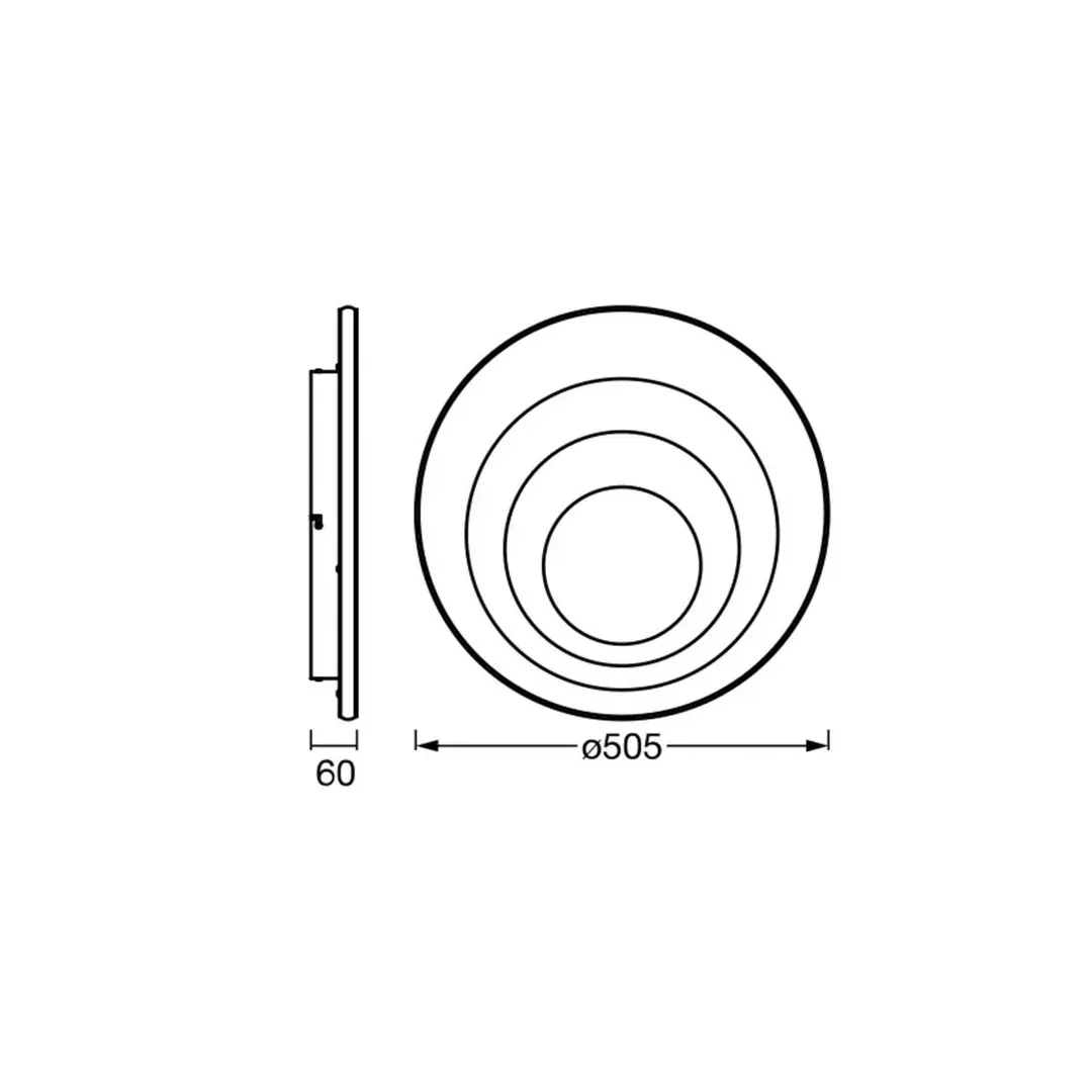 OSRAM LED-Deckenlampe ORBIS SPIRAL ROUND Ø 52cm weiß up/down