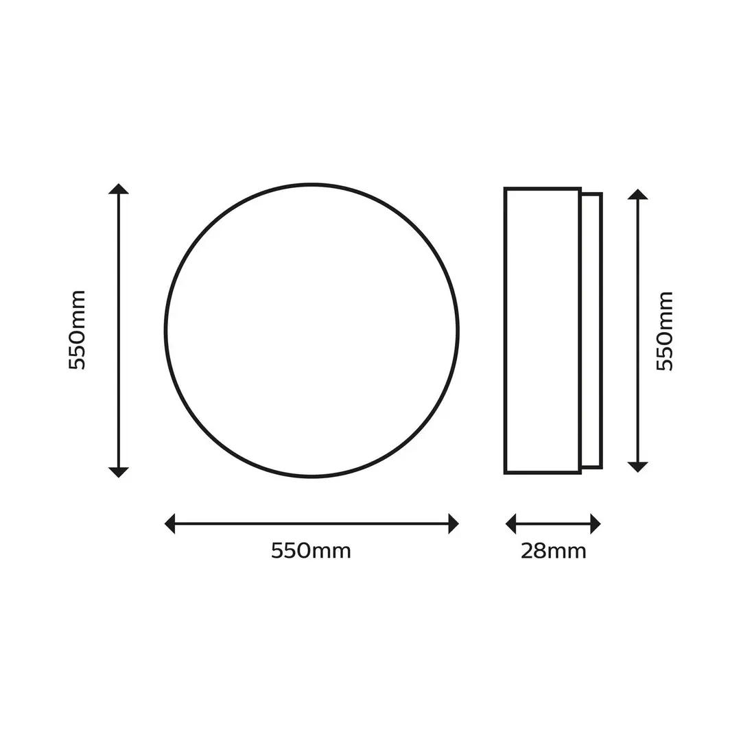 Philips SuperSlim Deckenlampe 2.700K Ø54cm schwarz