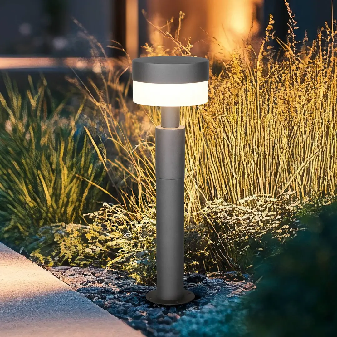 Trio Lighting LED-Sockelleuchte Mackenzie, Höhe 50 cm, anthrazit, Aluguss