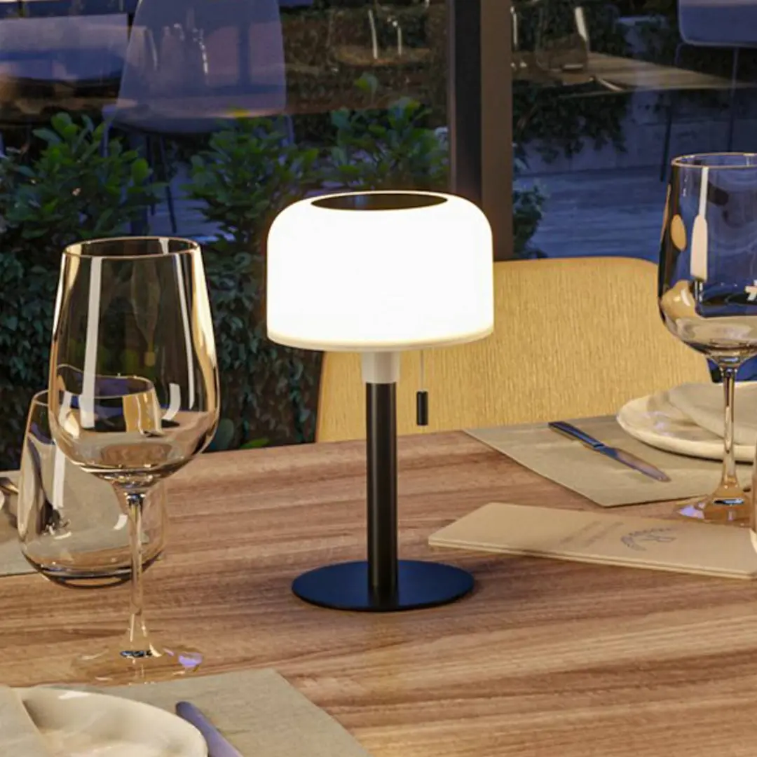 Paulmann LED-Solar-Tischlampe Bartja, schwarz, 3-step-dim