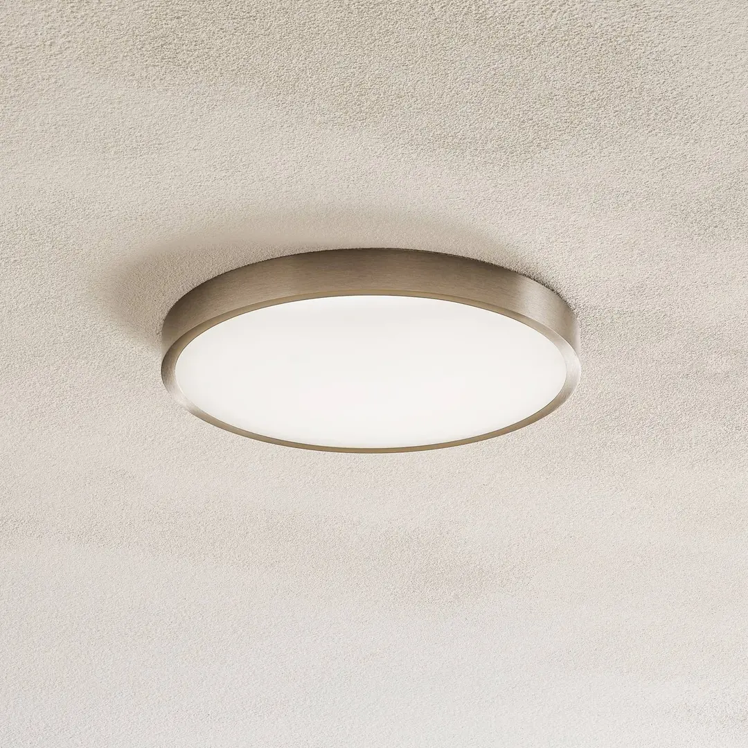 Orion LED-Deckenleuchte Bully, nickel-matt, Ø 24 cm