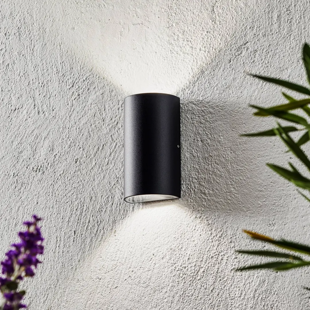 Nordlux LED-Außenwandlampe Rold, runde Form