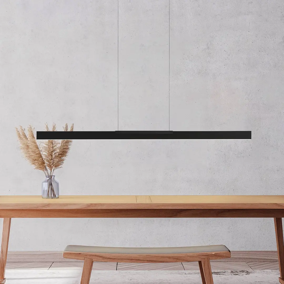 Bopp LED-Hängelampe Nano 2.0, Länge 140 cm, schwarz, Metall