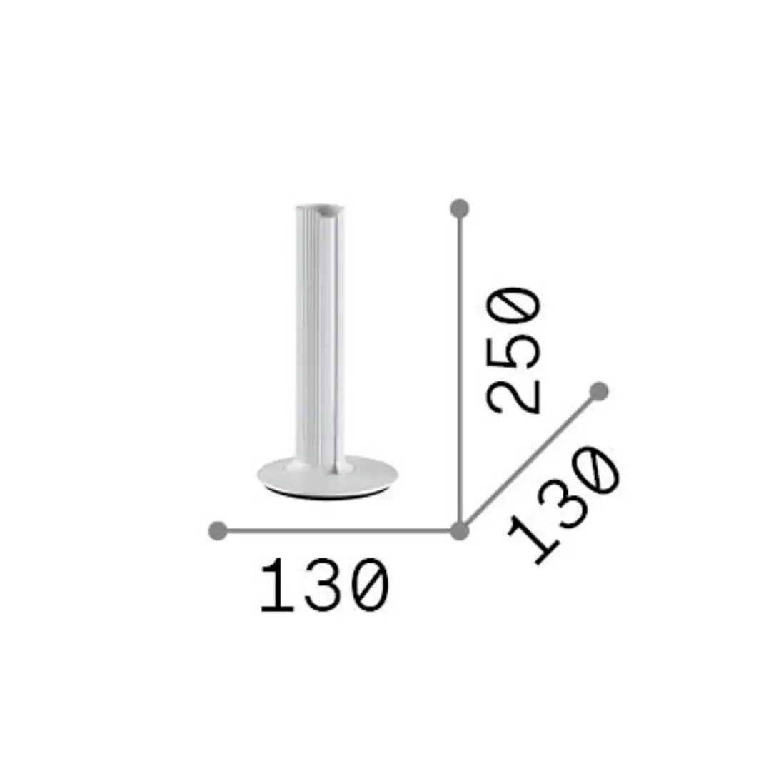 Ideal Lux LED-Tischlampe Dorica, schwarz, Höhe 25 cm
