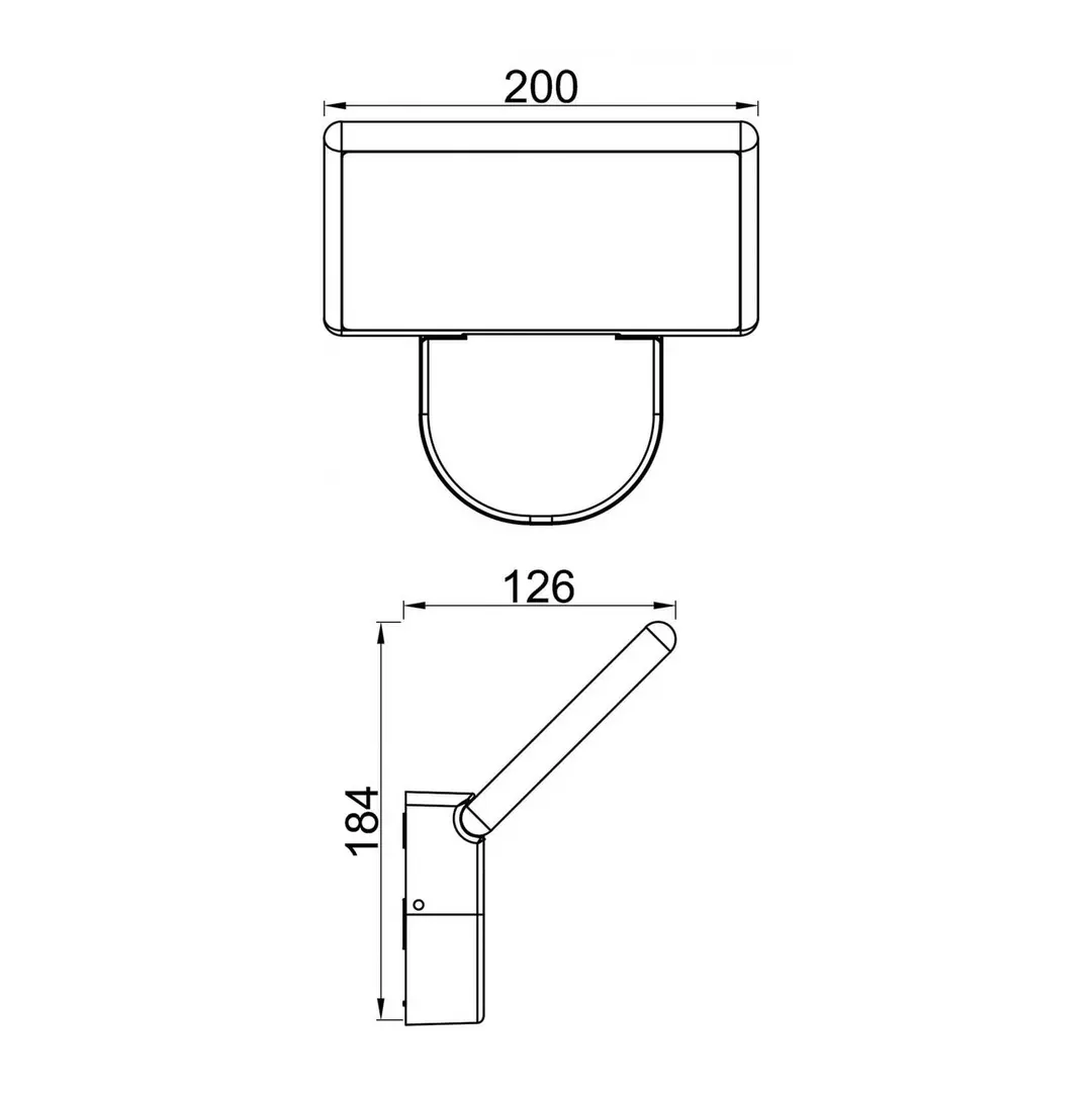 Deko-Light LED-Außenwandleuchte Alkes S, 20 cm breit