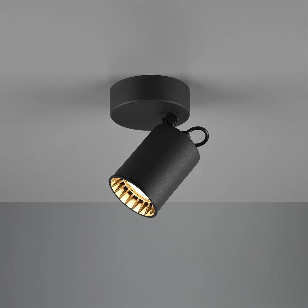 Trio Lighting Deckenstrahler Pago, einflammig, schwarz