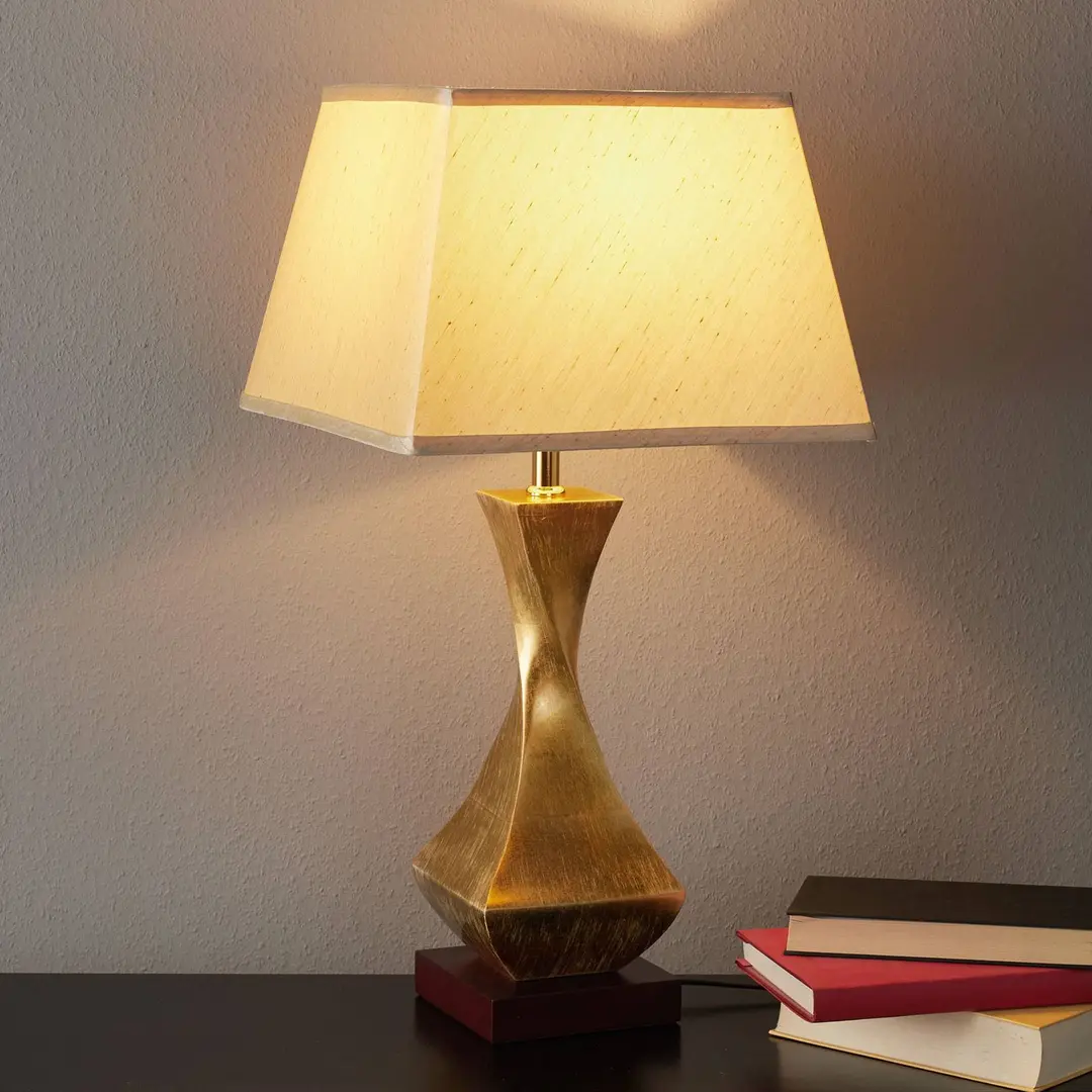 Schuller Valencia Tischleuchte Deco mit goldenem Fuß