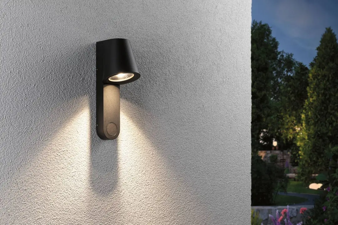 Paulmann LED-Außenwandleuchte Caissa, Aluminium, Sensor