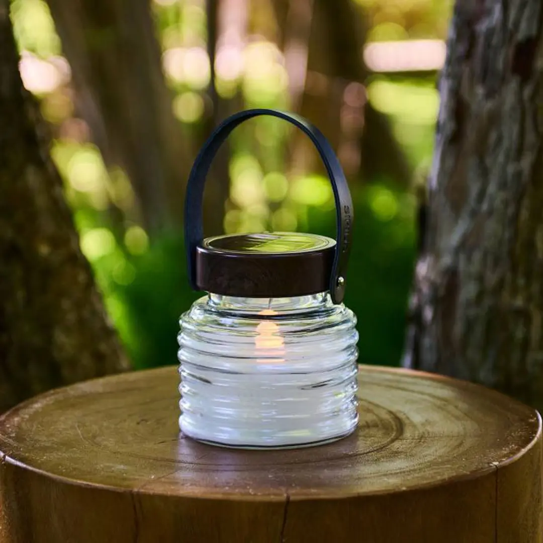 Sirius LED-Solarleuchte Aston Jar, Höhe 12 cm, klar/braun, IP44