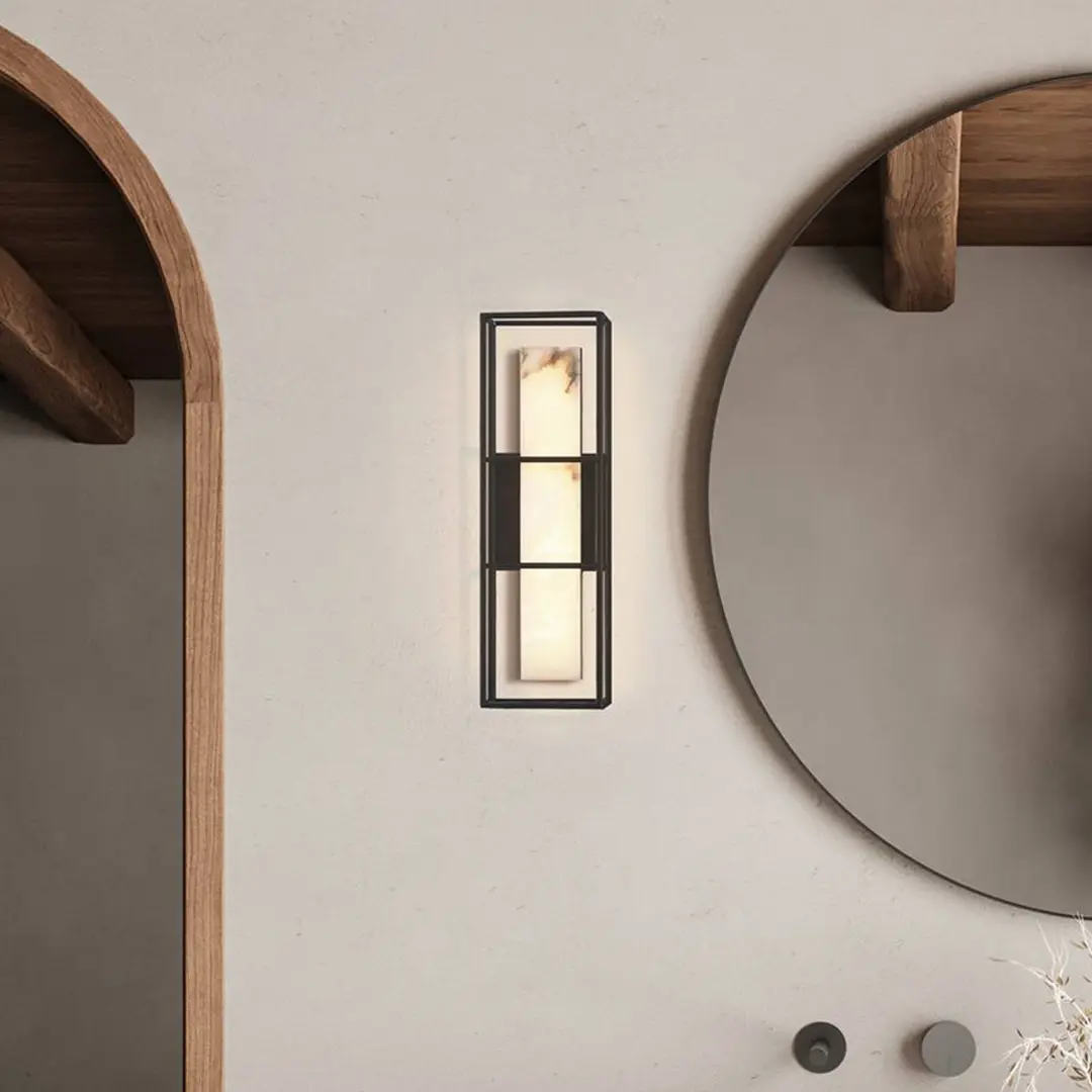 Quintiesse LED-Außenwandlampe BLAKLEY schwarz/alabaster Höhe 41 cm IP44