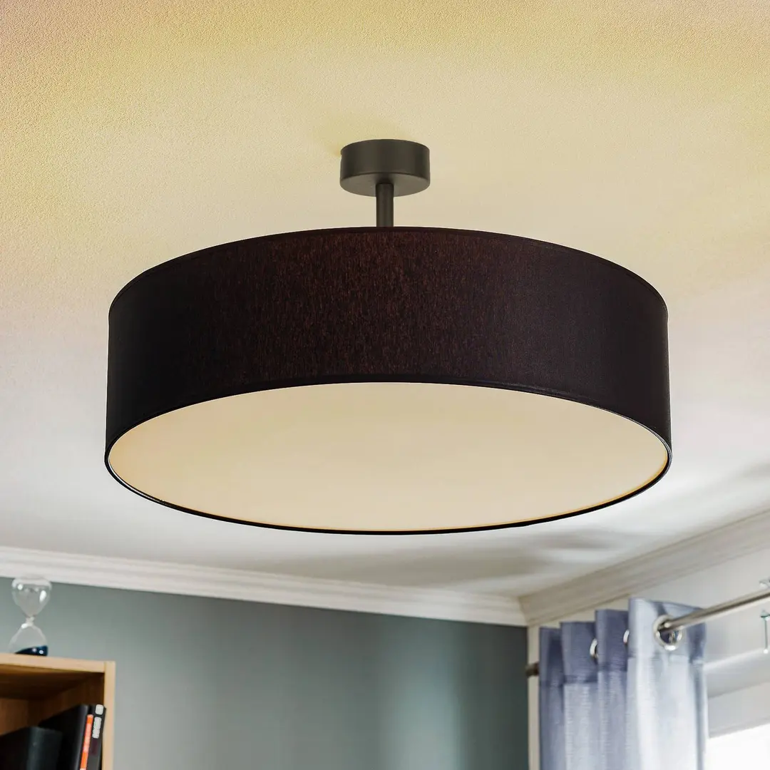 TK Lighting Deckenleuchte Rondo mit Abstand, dunkelgrau Ø 60cm