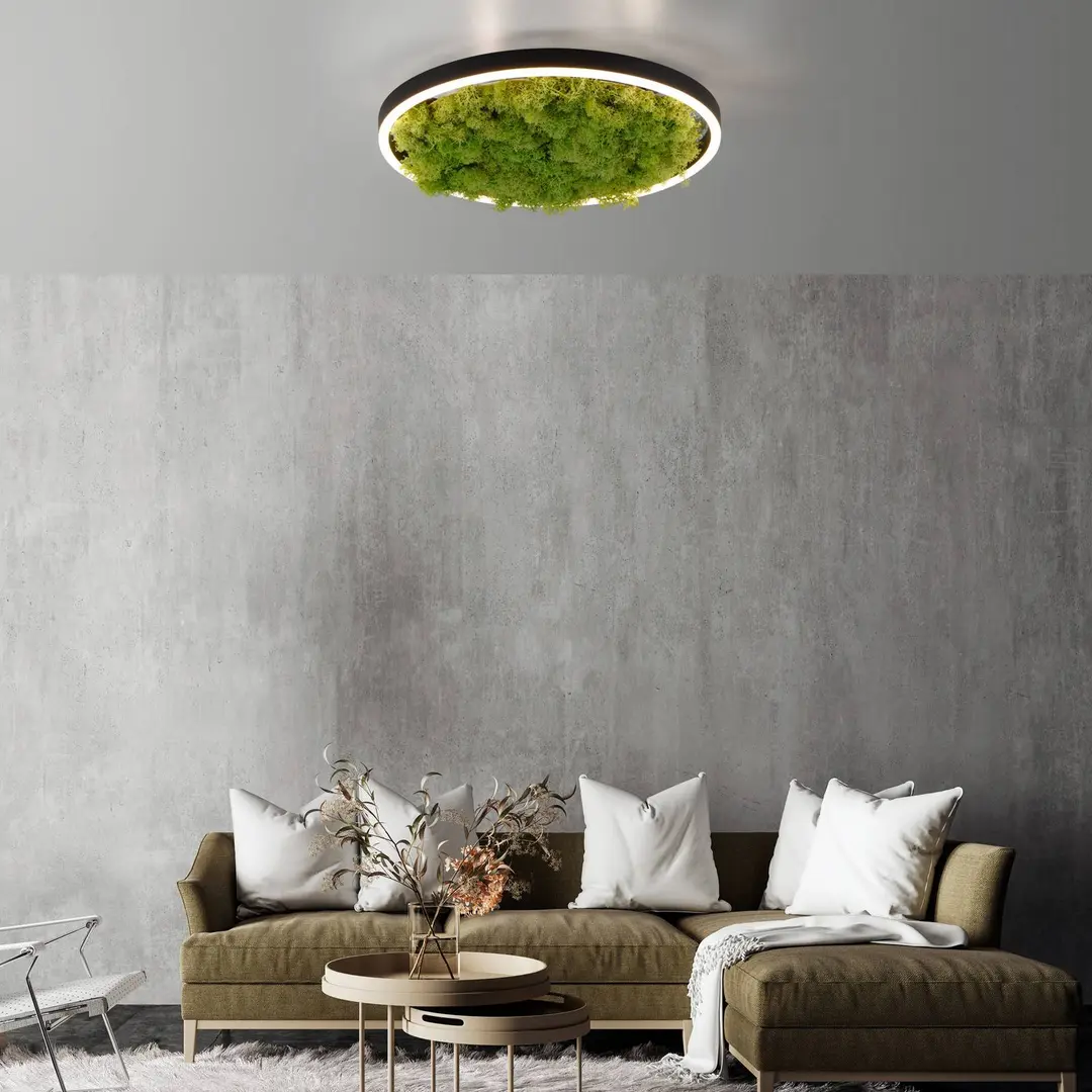 JUST LIGHT. GmbH LED-Deckenlampe Gerda Ritus, Moos dimmbar Ø39,3cm