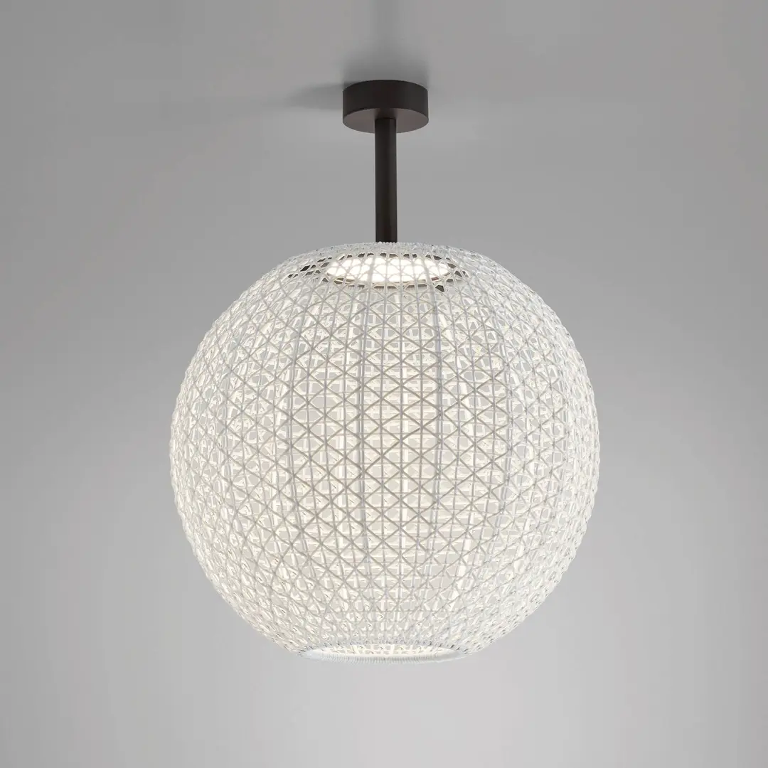Bover Nans Sphere PF/60 LED-Außendeckenlampe beige