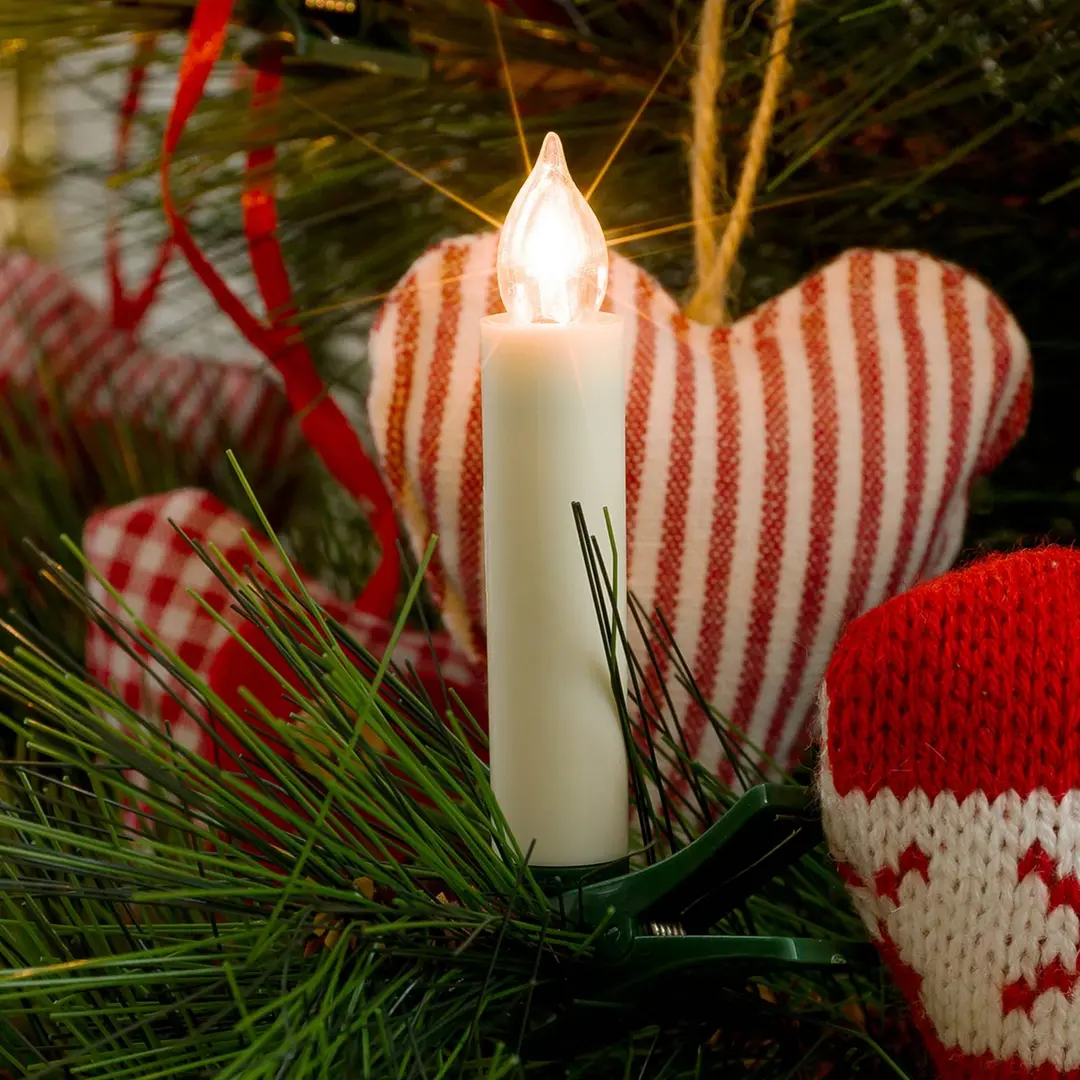 Konstsmide Christmas Christbaumkerzen kabellos Ergänzungsset, 8 cm 5fl