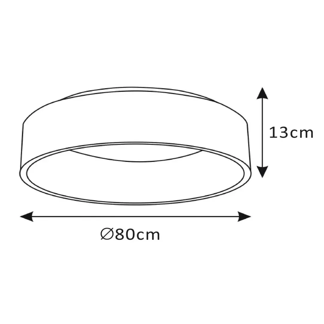 Lucide LED-Deckenleuchte Talowe, weiß, Ø 80 cm