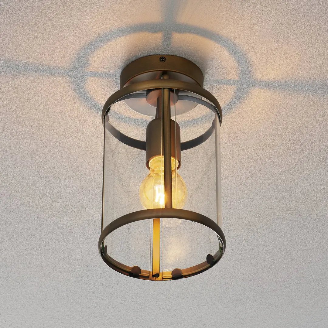 Steinhauer Deckenleuchte Pimpernel, bronze, Metall, Glas