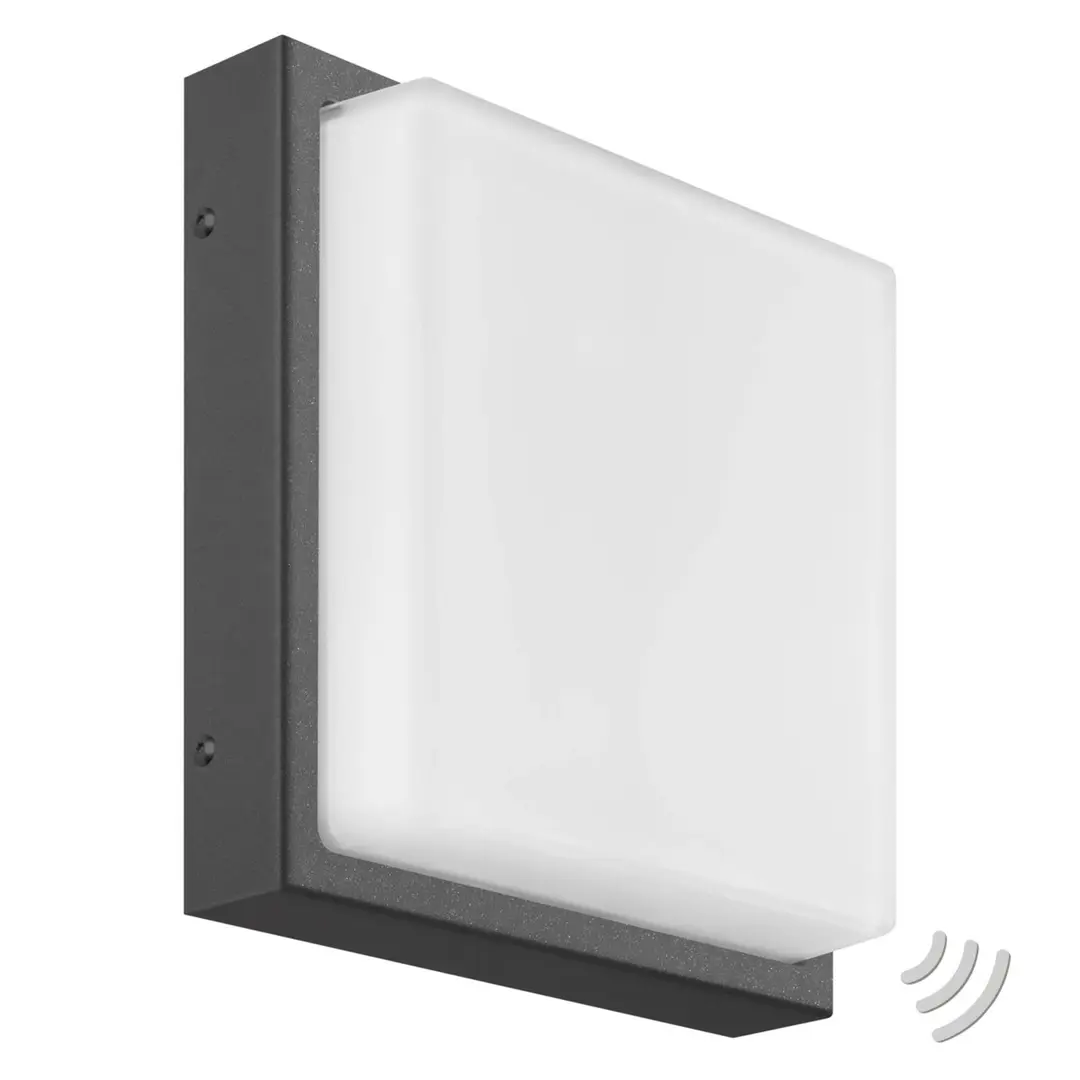 LCD LED-Außenwandlampe Ernest, graphit, Bewegungsmelder