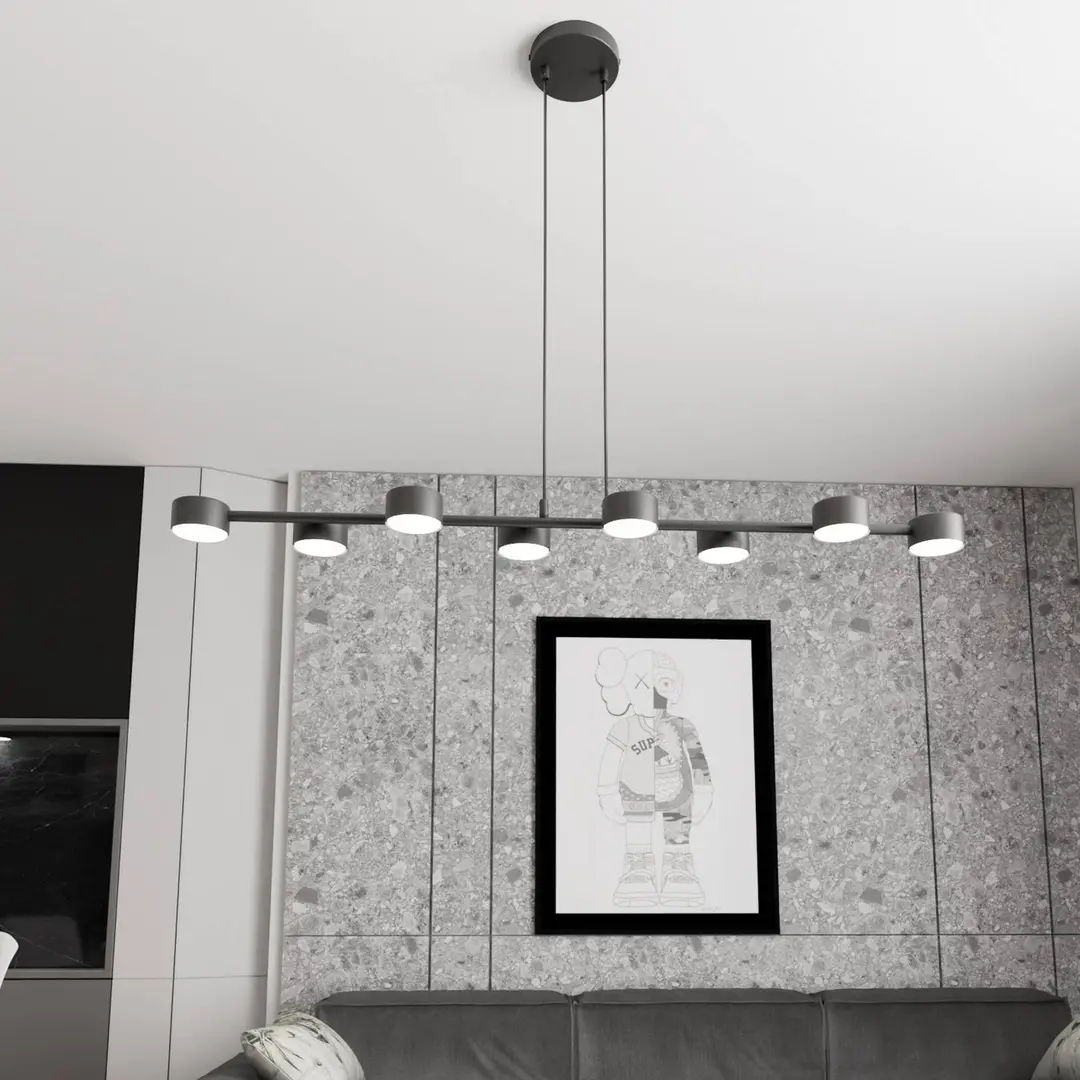EMIBIG LIGHTING Deckenstrahler Megara, Länge 100 cm, Metall, 8-flg.