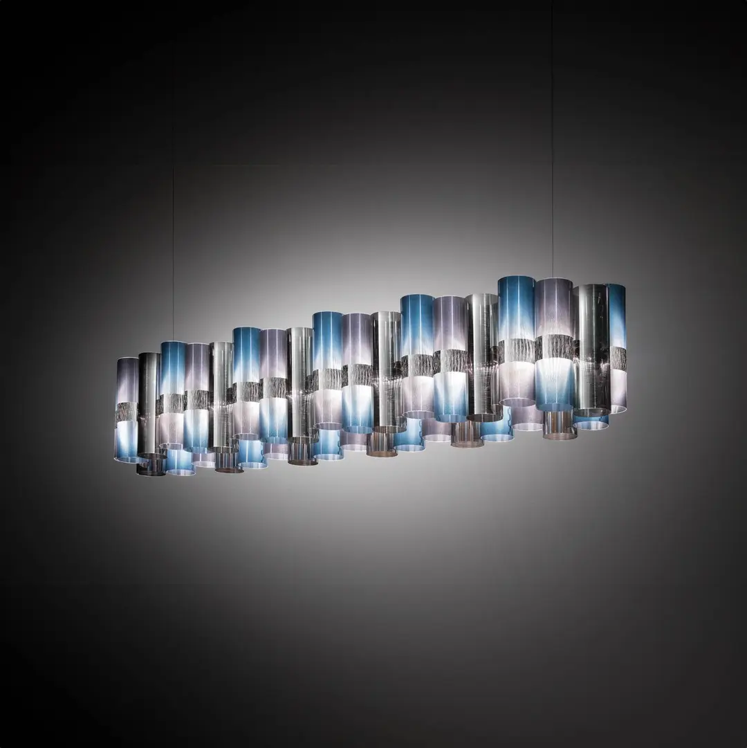 Slamp LED-Hängelampe La Lollo blau-violett, 140 cm