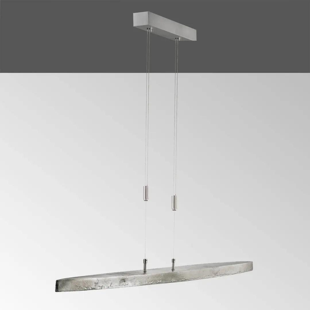 FISCHER & HONSEL LED-Hängeleuchte Colmar, CCT, nickel, Länge 106 cm
