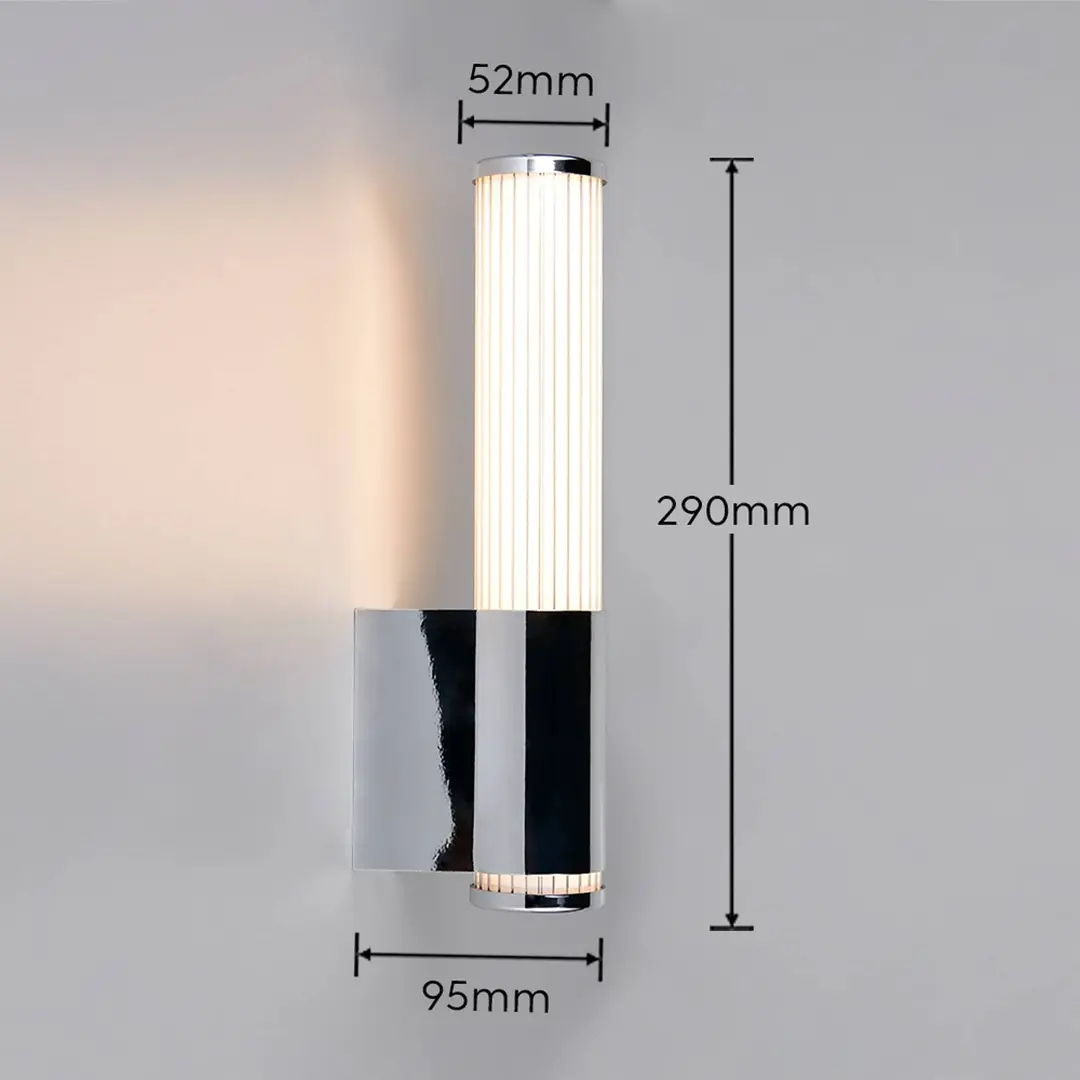 Trio Lighting LED-Wandlampe Stefano, chromfarben, Höhe 29 cm, Metall, IP44