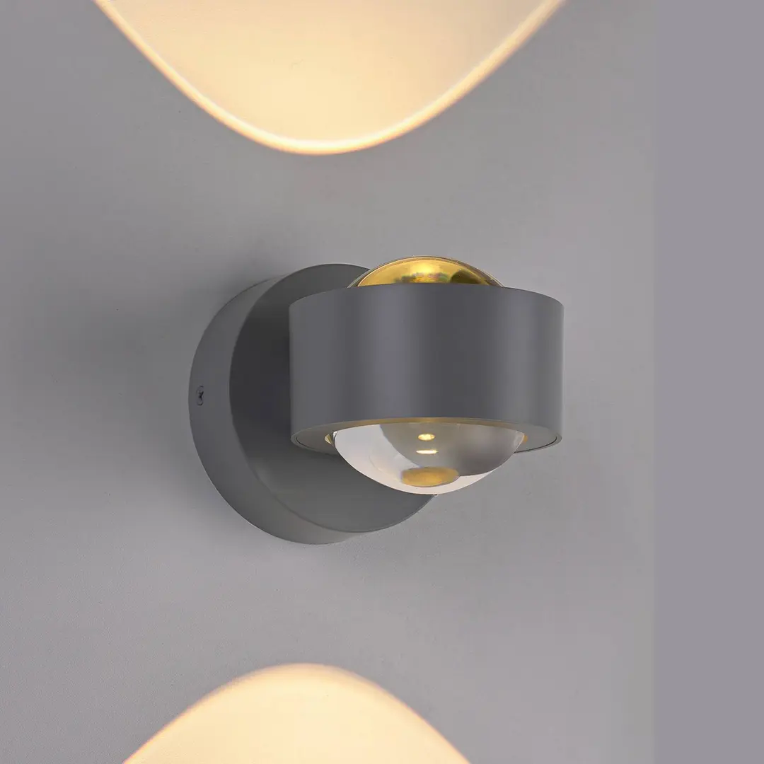 SCHÖNER WOHNEN LED-Wandlampe Chia, silber, 3.000 K, up/down