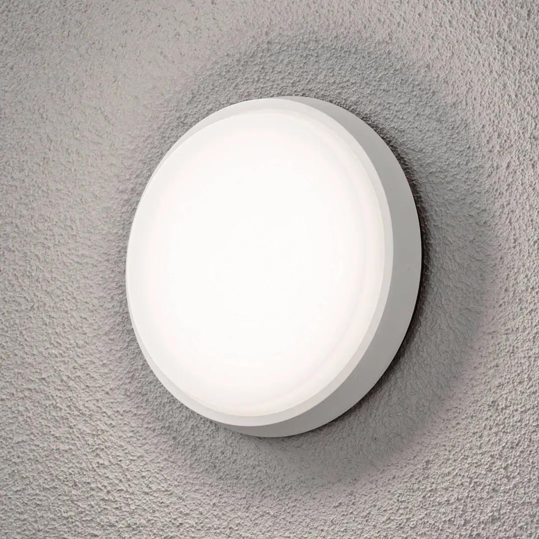Konstsmide LED-Außenwandleuchte Cesena, rund