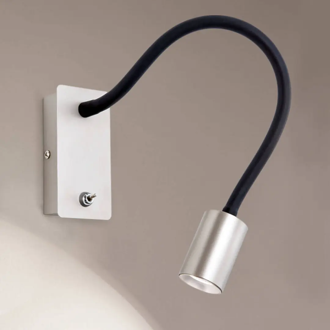 Orion LED-Wandleuchte Kurt nickel-matt mit Flexarm
