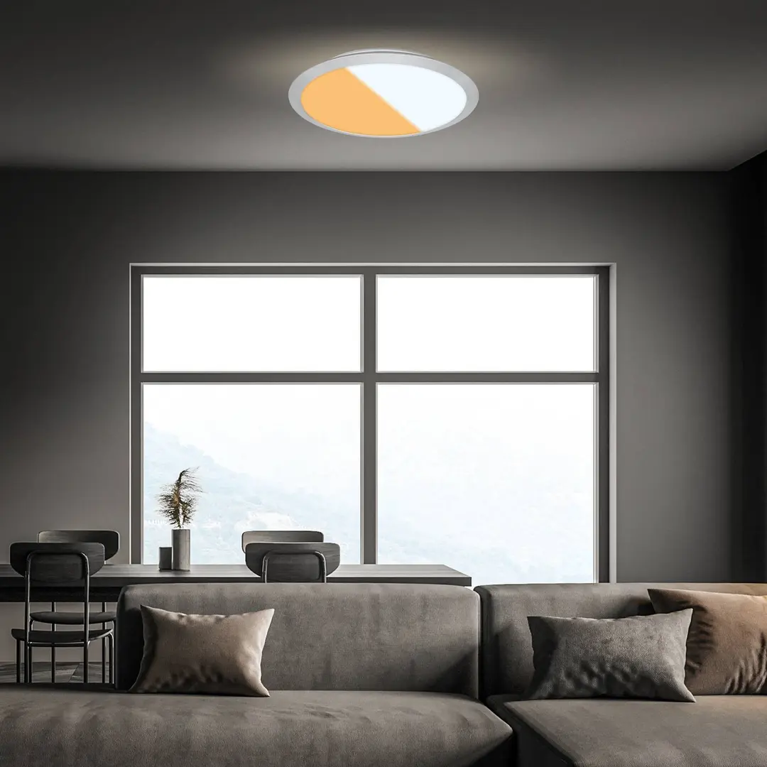Briloner LED-Deckenlampe 3767014 CCT-Switch IP44 chrom matt