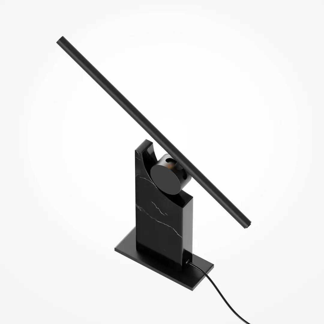 Maytoni LED-Tischleuchte MONUMENTO, schwarz, 42 cm, Marmor/Metall