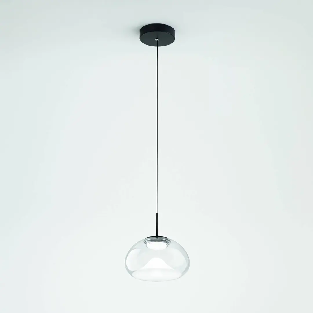 Fabas Luce LED-Hängeleuchte Brena, transparent, 1-flammig, dimmbar, CCT