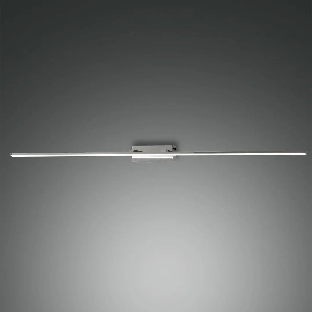 Fabas Luce LED-Spiegelleuchte Nala, verchromt, Breite 110 cm, Metall